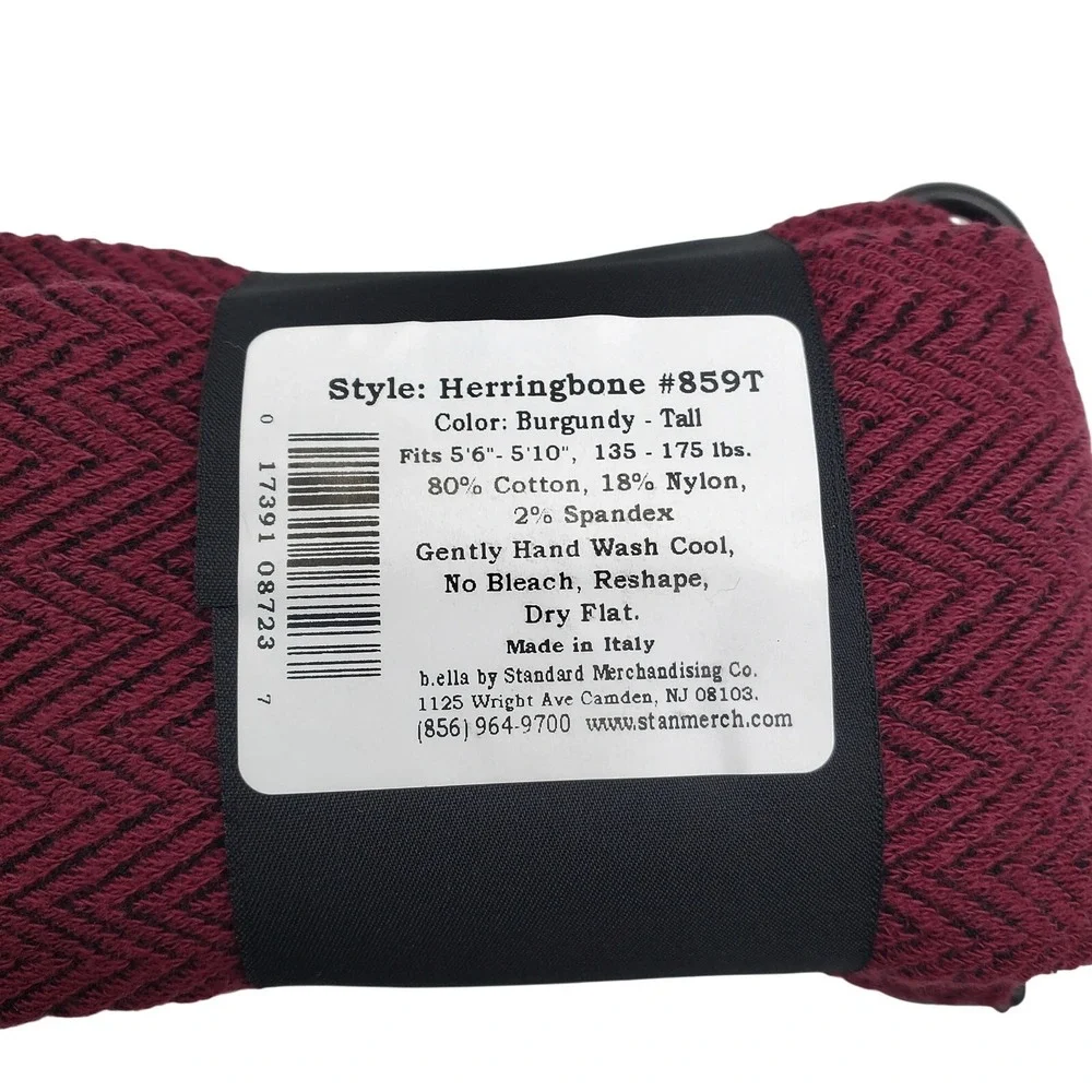 Burgundy Cotton Tights Tall Herringbone Opaque Red Wine B.ella New T Warm Cozy